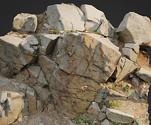 3d scanned cliff face H