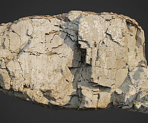 3d scanned cliff face J