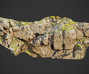 3d scanned cliff face N