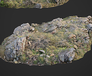 3d scanned rock cliff B