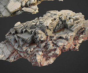 3d scanned rock cliff B2