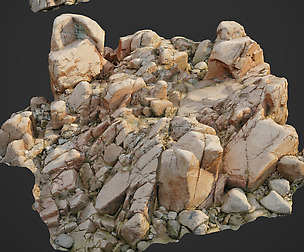 3d scanned rock cliff C2