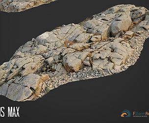 3d scanned rock cliff E