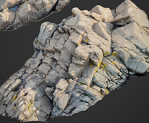 3d scanned rock cliff F