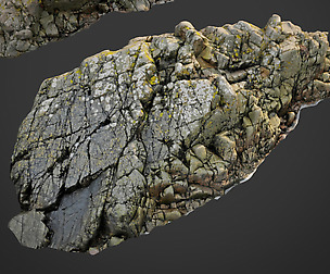 3d scanned rock cliff J
