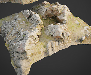 3d scanned rock cliff J2