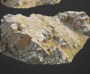 3d scanned rock cliff K2