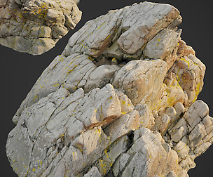 3d scanned rock cliff M