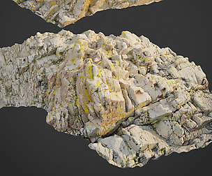 3d scanned rock cliff M2