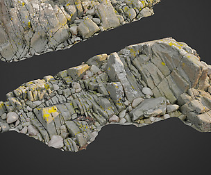 3d scanned rock cliff N