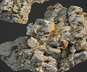 3d scanned rock cliff O