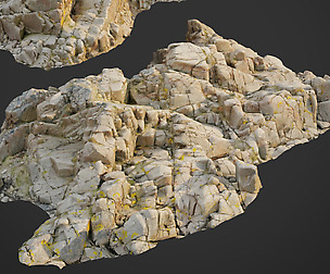 3d scanned rock cliff O2