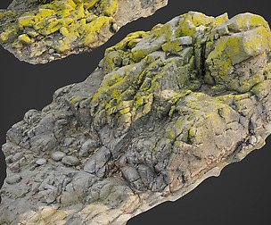3d scanned rock cliff P
