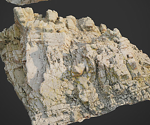 3d scanned rock cliff Q
