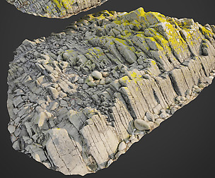3d scanned rock cliff R