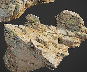 3d scanned rock cliff S