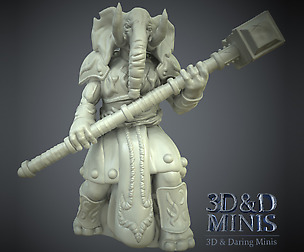 3D&D Minis - Elephant Warrior