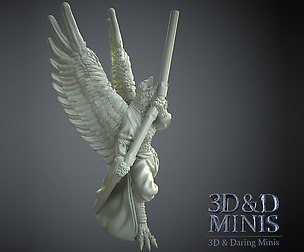 3D&D Minis - Bird man Monk
