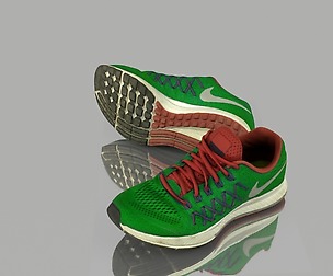 Green sneakers