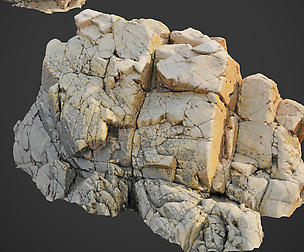 3d scanned rock cliff U