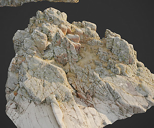 3d scanned rock cliff W