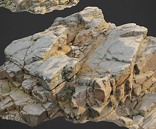 3d scanned rock cliff Y