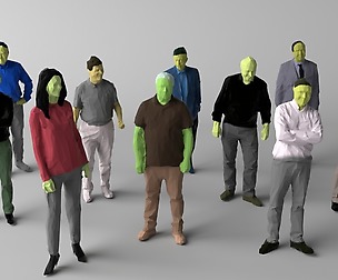 Colored 10 Low Poly people vol 2