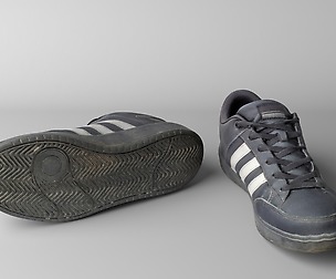 Sneaker shoe 3D model low poly