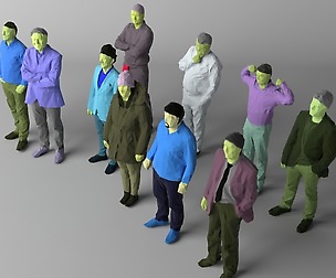 10 colored low poly people vol 3