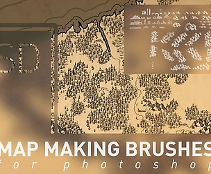 Map making brushes for photoshop