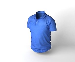 Blue t-shirt low poly