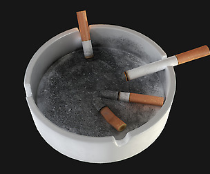 Ashtray VR / AR / low-poly 3d model