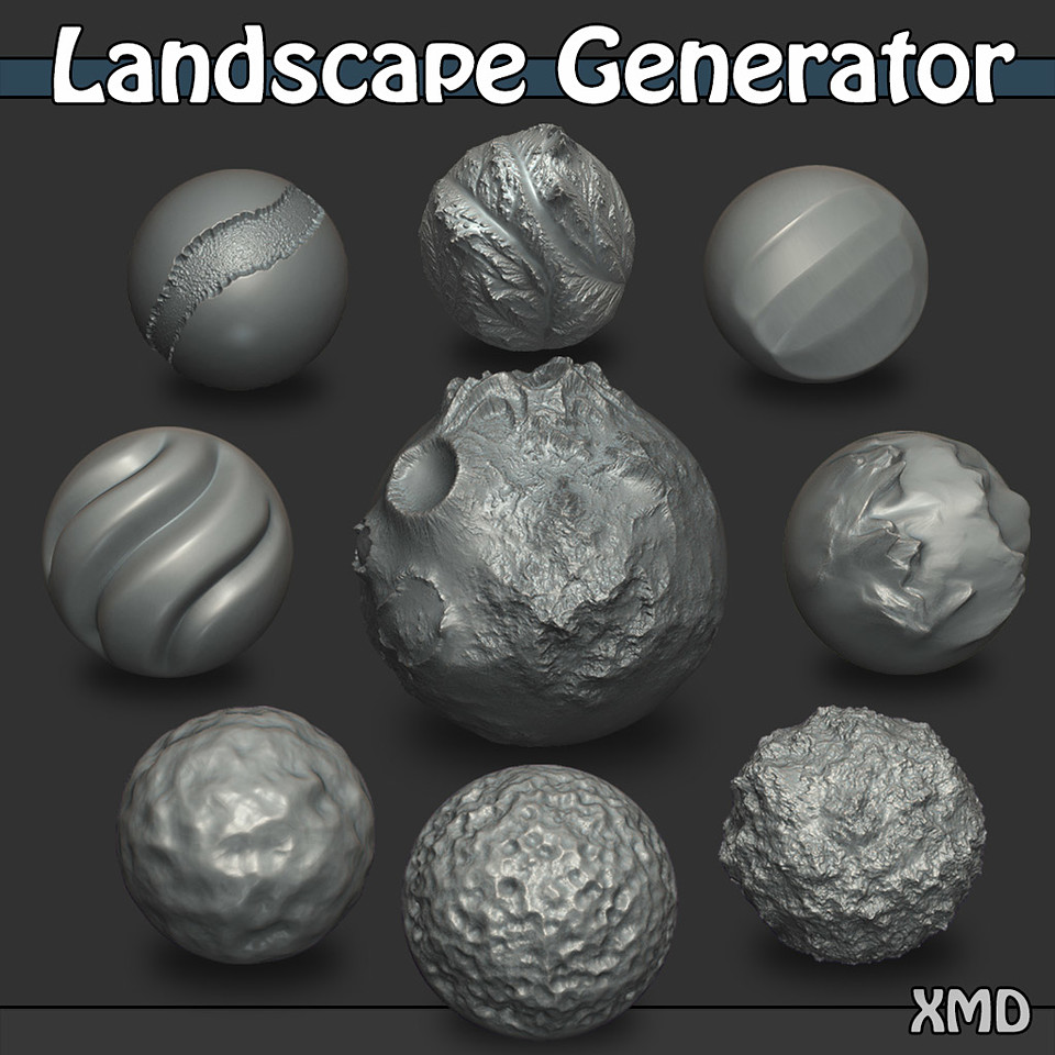 Landscape Generator ZBrush Brushes
