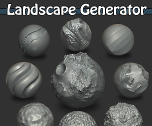 Landscape Generator - ZBrush Brushes