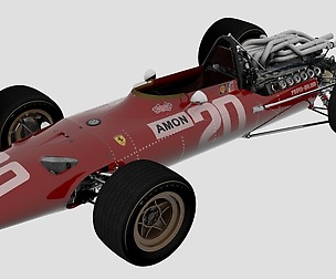 Car - Ferrari 312 1967 - 20 Chris Amon - Modèle 3D