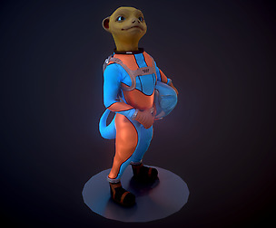 Meerkat Character - Spacesuit