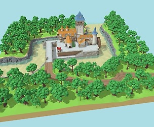 Medieval Castle Low-poly 3D model