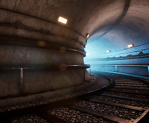 Modular Subway Tunnel BP and Meshes for UE4