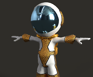 Astronaut Low Poly game Character model