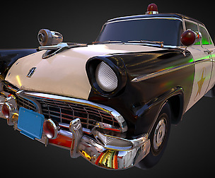 Vintage Police Car - PBR