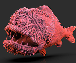 Fangtooth Fish Timelapse + Model