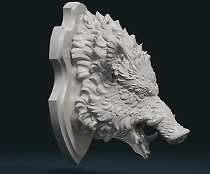 Wild Boar Mounted Head