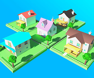 House Collection, Low Poly 3D model
