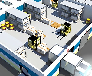 Ware House Low poly 3d model
