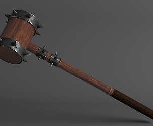Medieval mace low poly