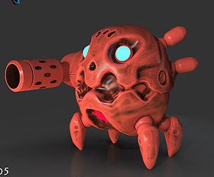 Robot Skull Timelapse and Model