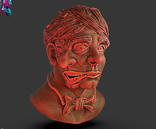 Bust of Dr Jekyll and Mr Hyde