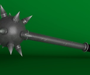 Medieval spiked war mace