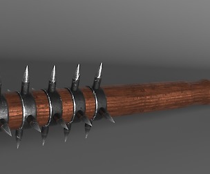 Spiked medieval war club