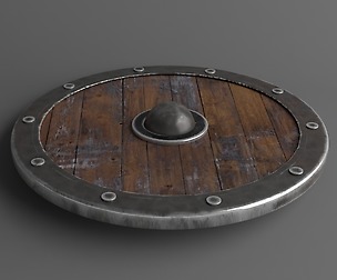 Medieval rounded shield